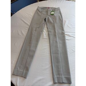 NWT Lilly Pulitzer Chantal Stretch Dinner Pant Palm Beach Grey Size 0 New